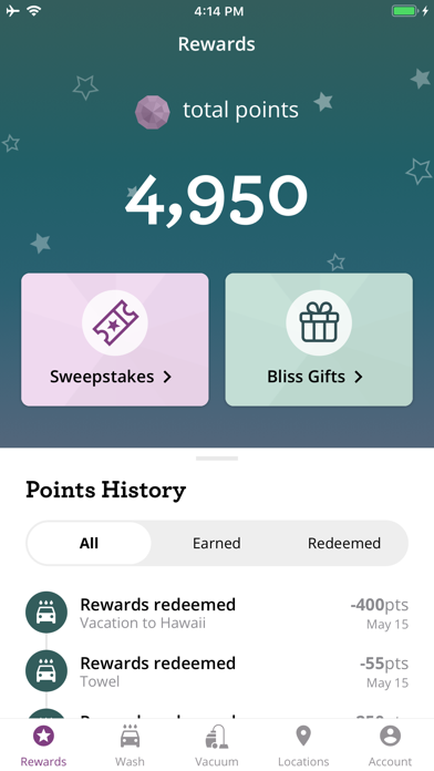 Screenshot 1 of BLISS Car Wash (California) App