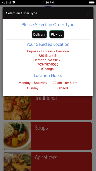 Pupusas Express iPhone screenshot 2 - Food & Drink app