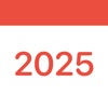 Red Calendar 2025 icon