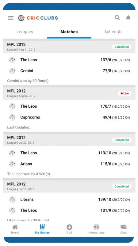 CricClubs screenshot 7 of 9