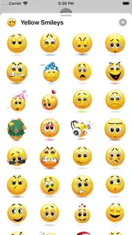 Yellow Smiley Emoji Stickers iphone bilder 1