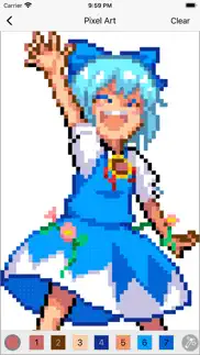 pixel art anime coloring iphone resimleri 1