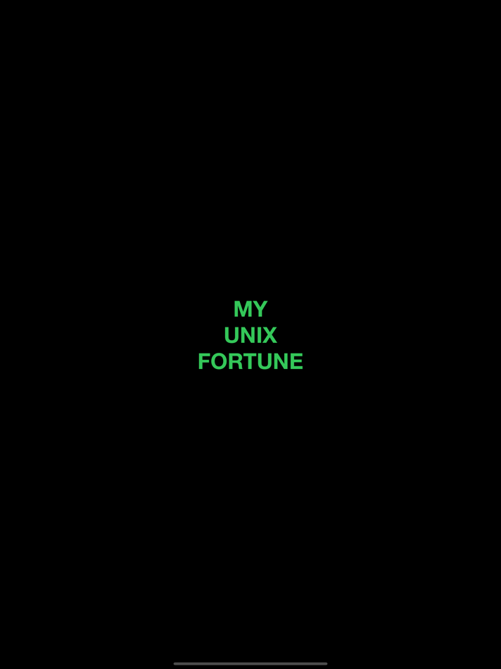 #1. My Unix Fortune (iOS) 来自: Jim Coates Computer Programming