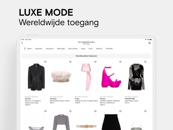 FARFETCH - Shop designermode iPad app afbeelding 1