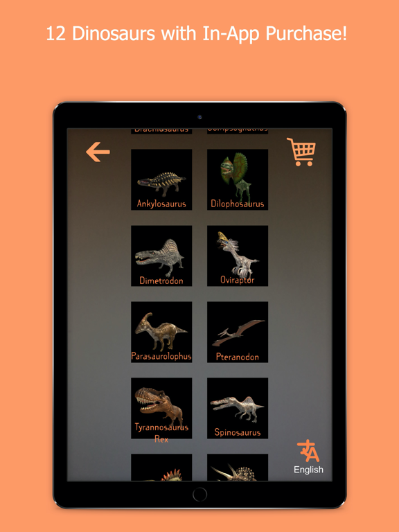 dinosAR: Dinosaur AR Camera iPad screenshot 3 - Education app