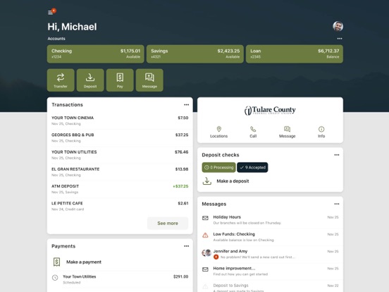TCFCU Mobile Banking iPad screenshot 3 - Finance app