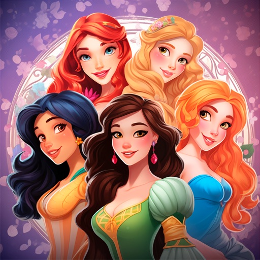 1000 princesses coloring book