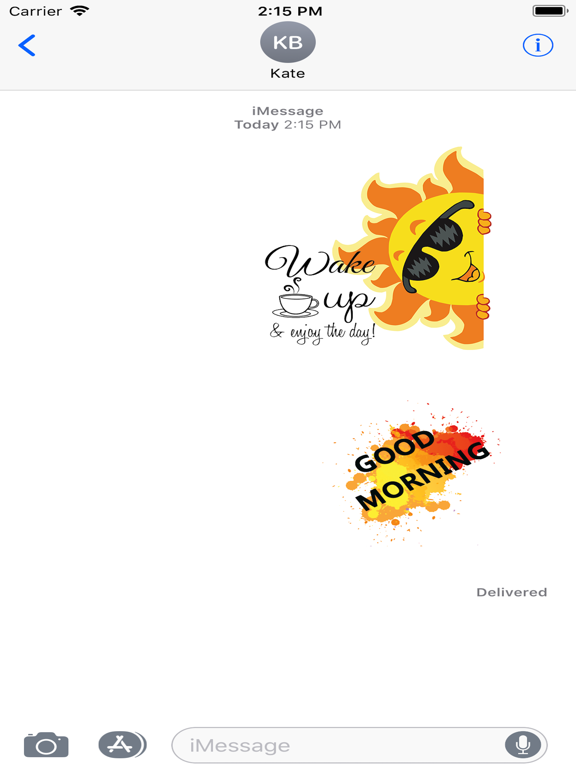 Good Morning Stickers 2025 iPad screenshot
