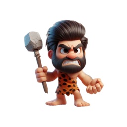 Angry Caveman Stickers