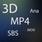 The 3D Video Converter converts video in 2D or 3D format (SBS half/full) to 3D SBS (half/full) or Anaglyph