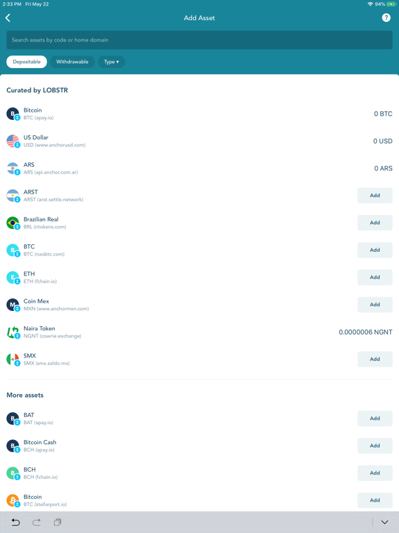 Screenshot #5 pour LOBSTR Wallet: Buy XLM & XRP