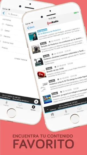 Captura de pantalla de EsRadio en iPhone 3