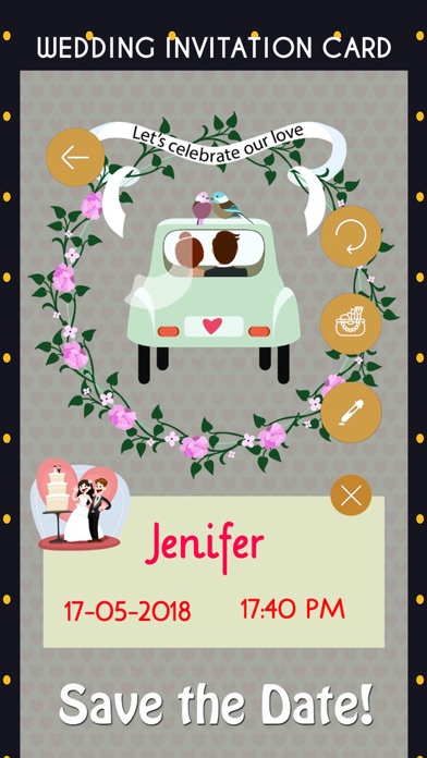 Wedding Bliss Invitation Cards iPhone screenshot 5 - Photo & Video app