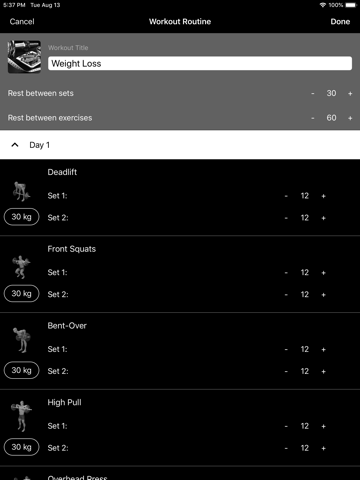 Barbell Workout at Home & Gym iPad screenshot 6 - Health & Fitness app