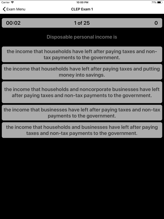 CLEP Macroeconomics Prep iPad screenshot