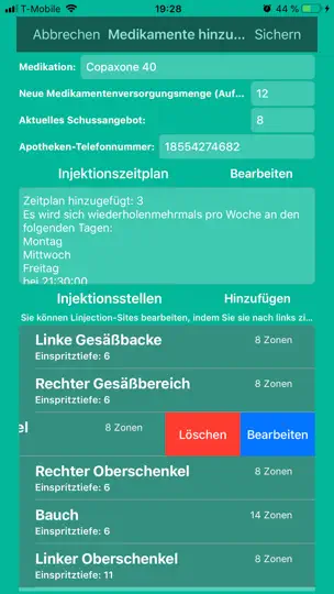 Screenshot von Medikamenten-Wecker & Tracker auf dem iPhone 5