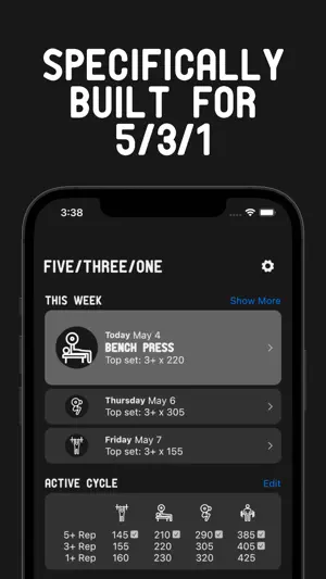 Five/Three/One - 531 Workouts screenshot 1