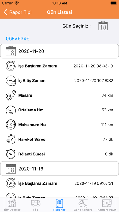 movita Kameralı Araç Takip Screenshot
