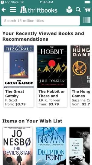 ThriftBooks: New & Used Books iPhone Screenshot 1