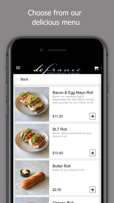 Screenshot 3 of Defrance Provincial Bakery App