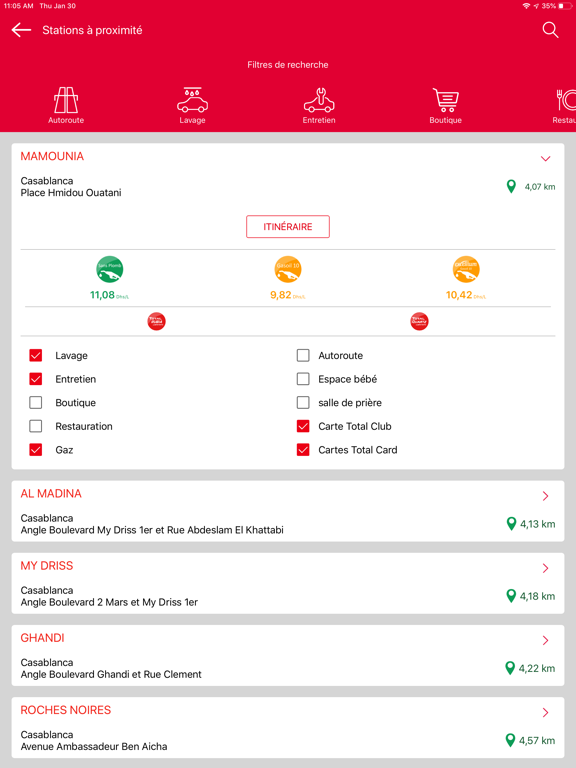 Club TotalEnergies Maroc iPad screenshot 4 - Utilities app