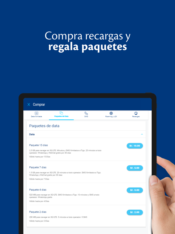 Mi Tigo Panamá iPad screenshot 1 - Productivity app