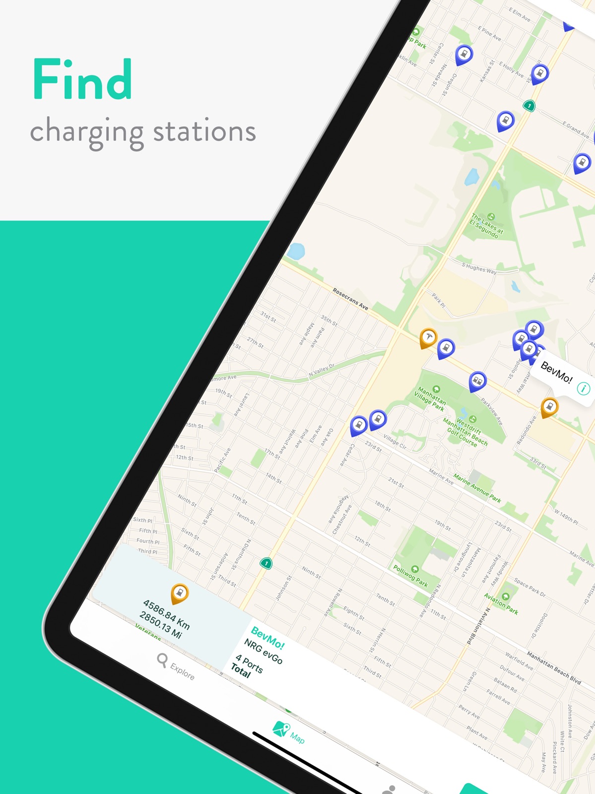 ChargeHub EV Charge Point Map ipad screenshot 1