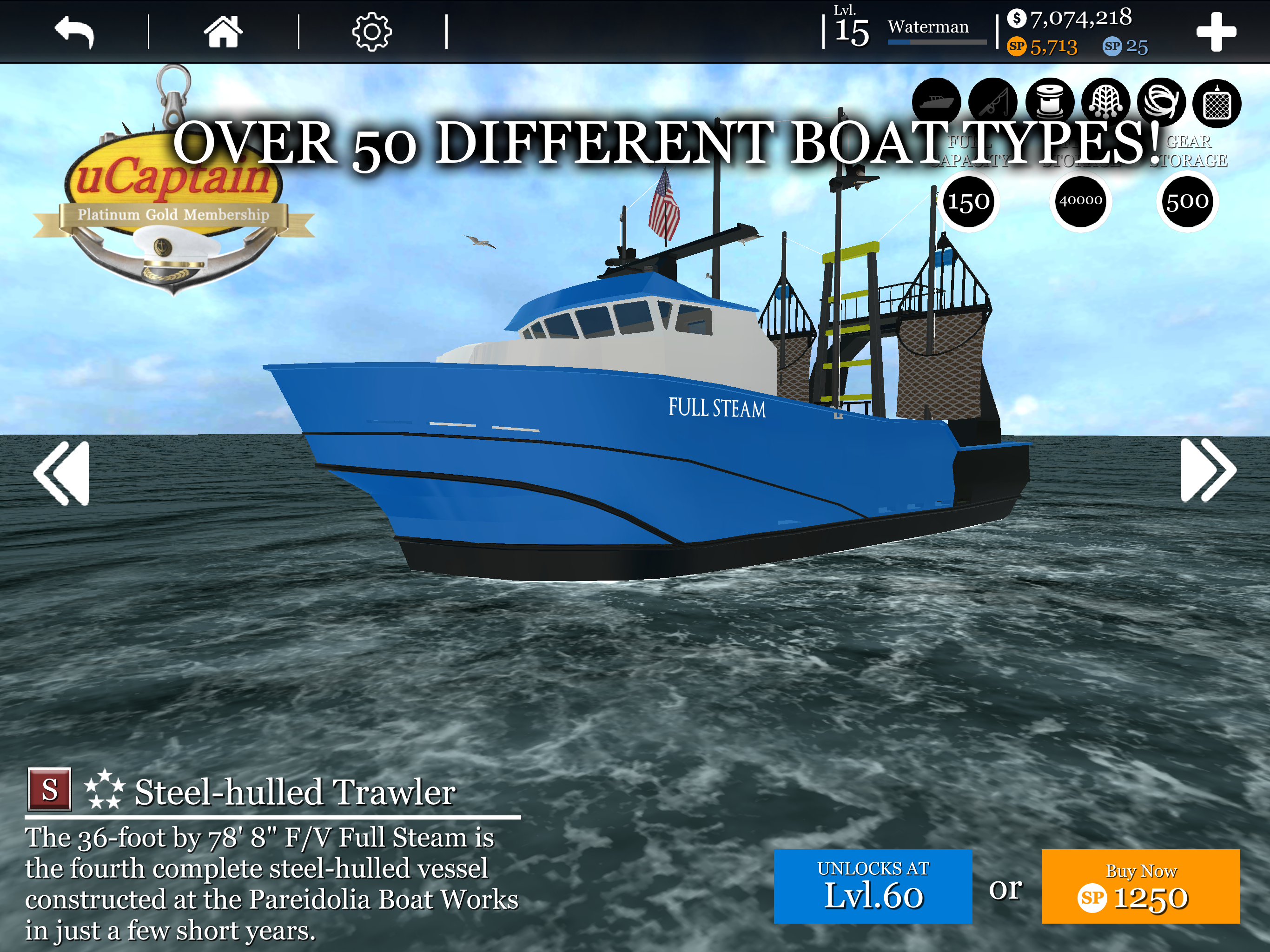 uCaptain Fishing Boat Game screenshot 18