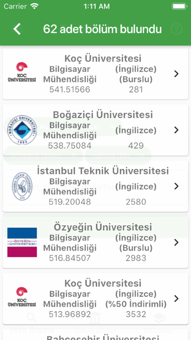 Güncel YKS Tercih Robotu iPhone screenshot 2