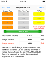 GB Gas Purging Calculator screenshot
