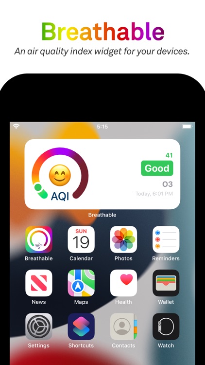 Breathable Air Quality Widget