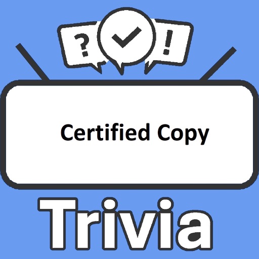 Certified Copy Trivia app icon