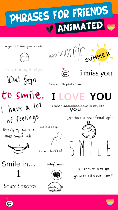 Animated Phrases: Sticker App iPhone screenshot