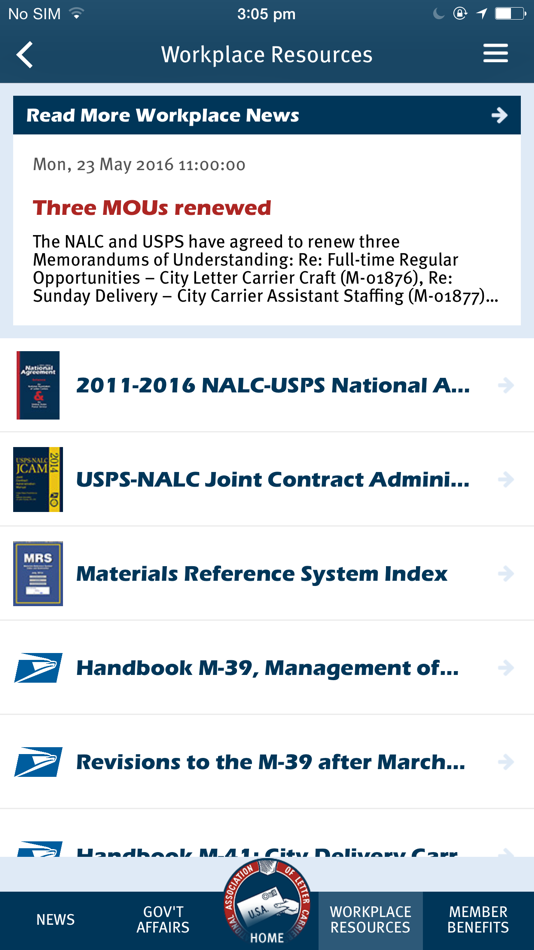 #4. NALC Member App (iOS) 来自: National Association of Letter Carriers