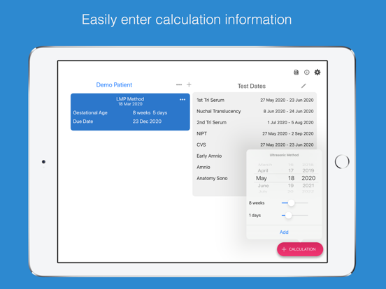 OB Calc (cloud) iPad screenshot 5 - Medical app