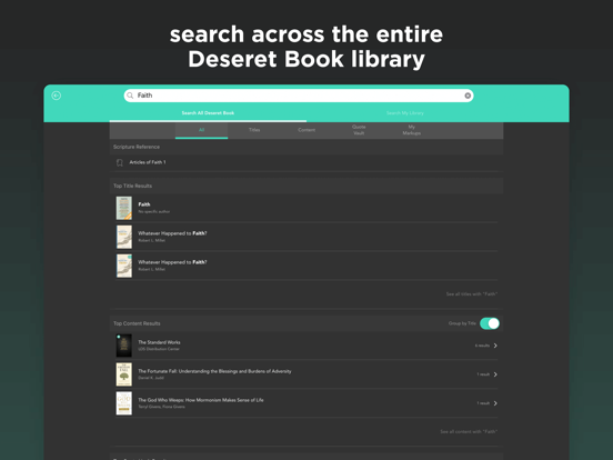 Deseret Bookshelf LDS Books iPad screenshot 5 - Book app