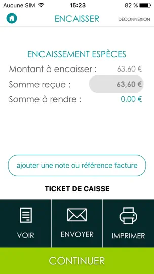 Capture d'écran de Up2pay Mobile sur iPhone 4