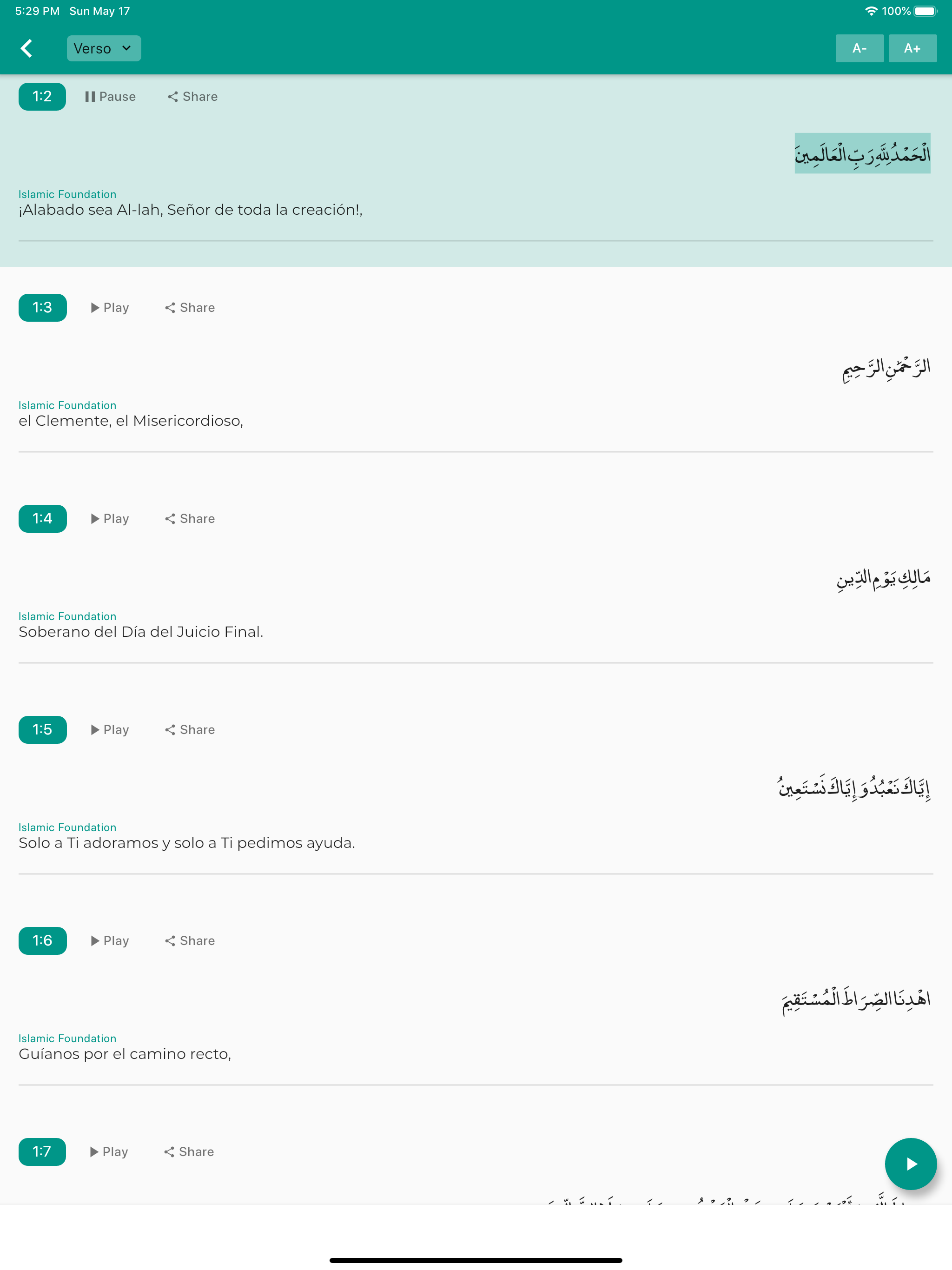 Quran Spanish screenshot 13