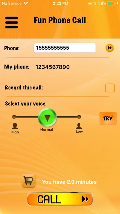 Captura de tela 4 de 5 de Fun Phone Call - IntCall