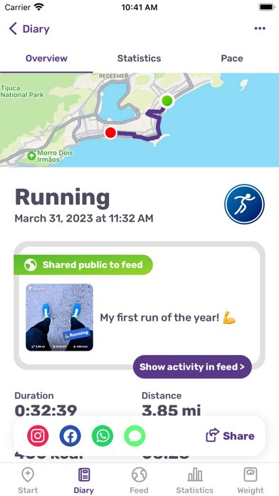 Running Tracker App - FITAPP Screenshot