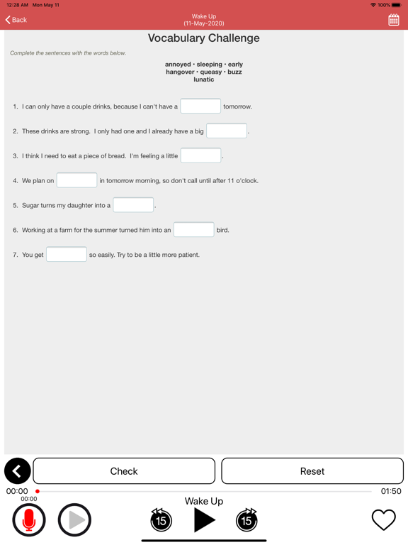 English Listening - Daily iPad screenshot 6 - Education app