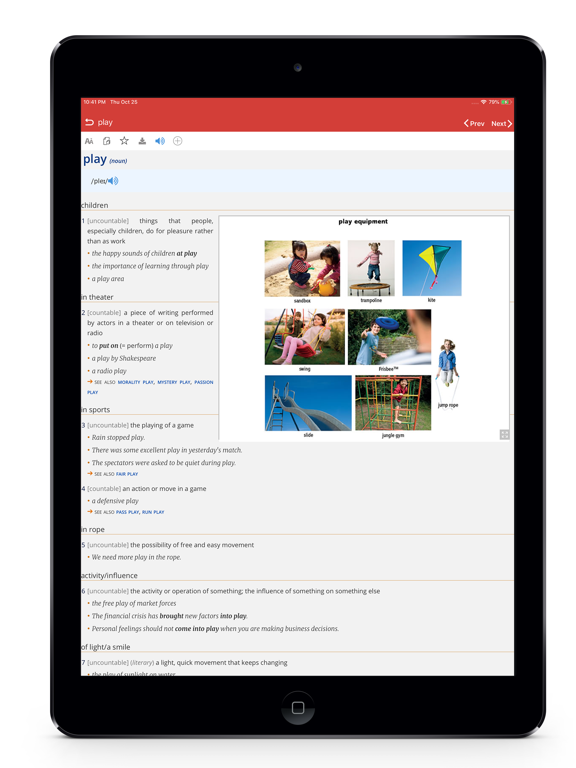 American Learners Dictionary iPad screenshot