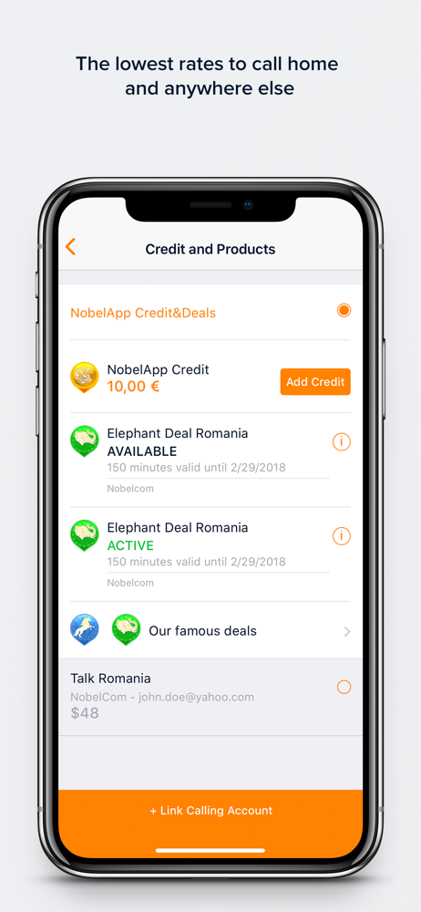 NobelApp Calls and Top Ups screenshot 1
