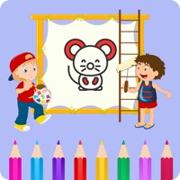 Coloring book kids learning logo