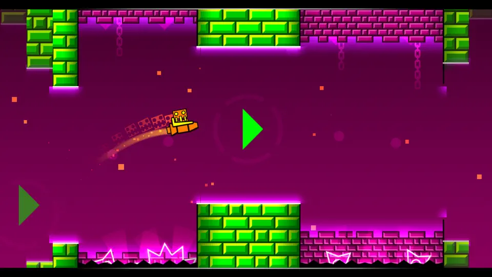 Captura de pantalla de Geometry Dash Meltdown en iPhone 5