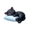 Sleeping Black Cat Stickers icon