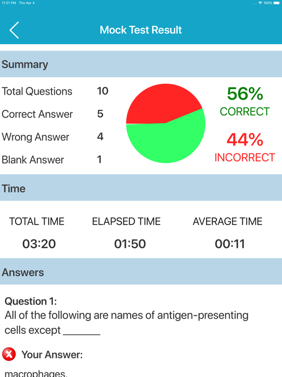 Human Immune System Quiz iPad screenshot