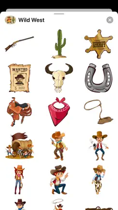 Wild West Stickers - Cowboys iPhone image 2