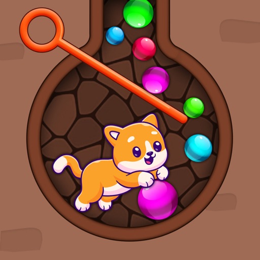 Fluffy Pet Pull the Pin Puzzle iOS App