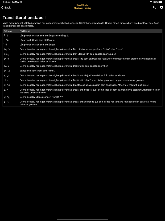 Hisnul Muslim Svenska